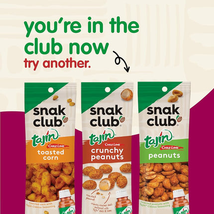 Snak Club Tajin Clasico Toasted Peanuts 1.5 oz. / 12 ct.