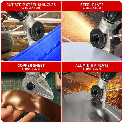 SauHandi Drill Cut Pro Metal Cutting Adapter-Electric Drill Plate Cutter,Upgraded Sheet Metal Cutter Drill Attachment,Drill Cut Pro,DIY Electric Drill Shears for Cutting Iron, Copper, Aluminum, Steel