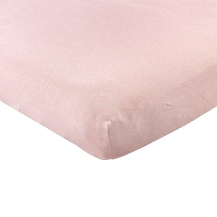Hudson Baby Cotton Fitted Crib Sheet, Heather Pink, One Size