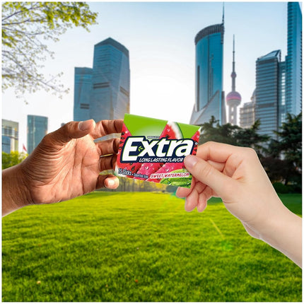 Wrigleys Extra Sweet Watermelon Sugarfree Chewing Gum Box Of 10 x 15 Stick Packs