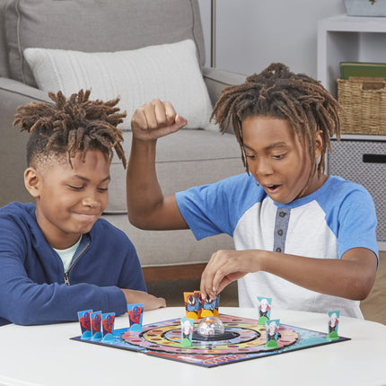 Trouble: Juego de Spider-Man Cruzando el Spider-Verso Parte Uno para fans de Marvel, de 8 años en adelante, juego para 2 a 4 jugadores, con tablero giratorio