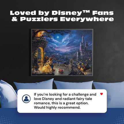 Ceaco - Thomas Kinkade - Disney - Beauty & The Beast Dancing in The Moonlight - 1000 Piece Jigsaw Puzzle