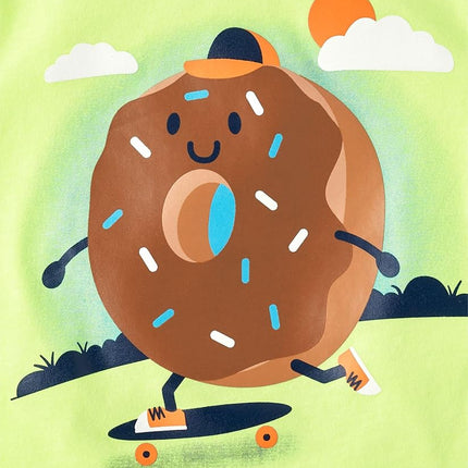 T-shirts graphiques à manches courtes dinosaures pour bébés garçons The Children's Place, lot, Smart Cookie/Donut/Dinos, 3T