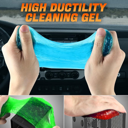 CAAP DRIVEN Kit de gelée de nettoyage auto pour voiture – Gel nettoyant universel pour voitures, aérations, appareils électroniques et plus – Bleu, Rouge, Vert, Jaune (4 unités) CAAP-TOLS-CG-4