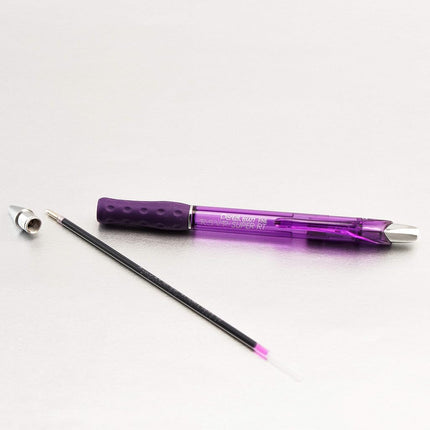 Bolígrafo Pentel RSVP Super RT, línea fina (0,7 mm), tinta violeta (BX477-V)