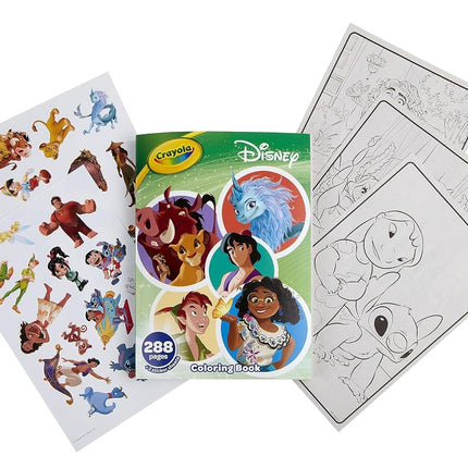 Crayola - Disney Animation Coloring Book with Sticker Sheets, Gift for Girls and Boys, Ages 3+