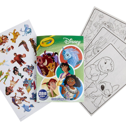 Crayola - Libro de colorear de Disney Animation con hojas de pegatinas, regalo para niñas y niños, a partir de 3 años