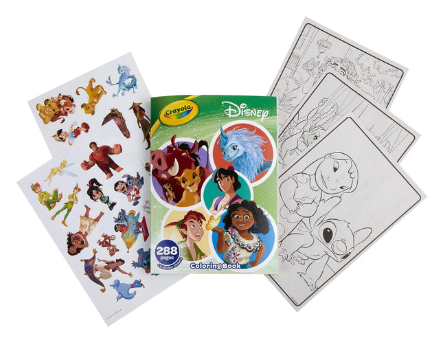 Crayola - Disney Animation Coloring Book with Sticker Sheets, Gift for Girls and Boys, Ages 3+