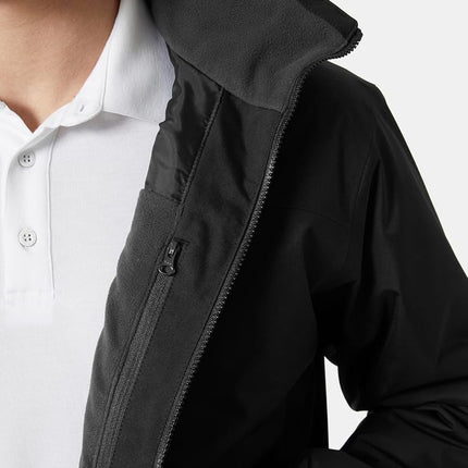 Helly Hansen Men's Crew Midlayer Jacket 2.0, Black, M