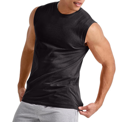 Hanes Men's Essentials Midweight T Pack, Cotton Muscle Tank Shirts, Pack of 3, Black, S