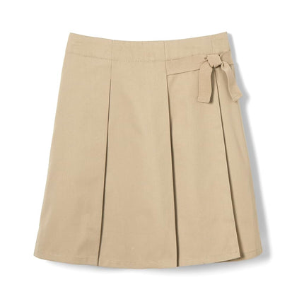 French Toast Girls' Little Pleated Knot Scooter, Khaki, 4
