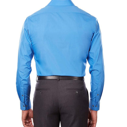 Van Heusen Men's Tall Fit Dress Shirts Poplin, Pacifico, 16.5" Neck 35"-36" Sleeve