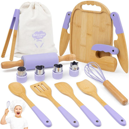Wooden Kids Cooking Set Montessori Kit - Real Todd