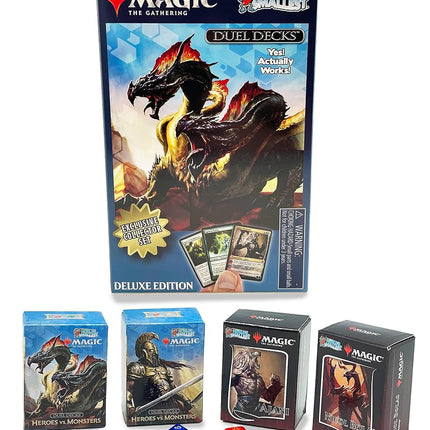 Worlds Smallest Magic: The Gathering Exclusive Collector Set Featuring Ajani VS. Nicol Bolas and Heroes VS. Monsters Duel Decks (MTGCollector)