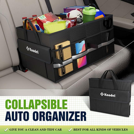 K KNODEL Car Boot Storage Organiser for SUV, Van, Truck (Small, Black)