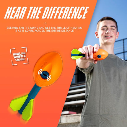 NERF Vortex Mini Aero - NERF Soft Mini Vortex Football for Long-Distance Throws - Great for Pool and Beach Football - Kids Aero Howler Whistle Vortex Foam Ball
