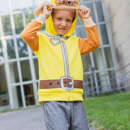 Paw Patrol Rubble Toddler Boys Fleece Cosplay Zip-Up Hoodie 5T