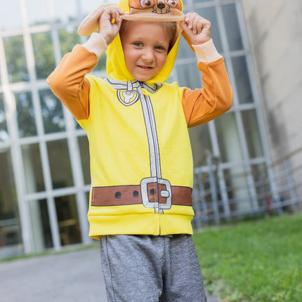Paw Patrol Rubble Toddler Boys Fleece Cosplay Zip-Up Hoodie 5T