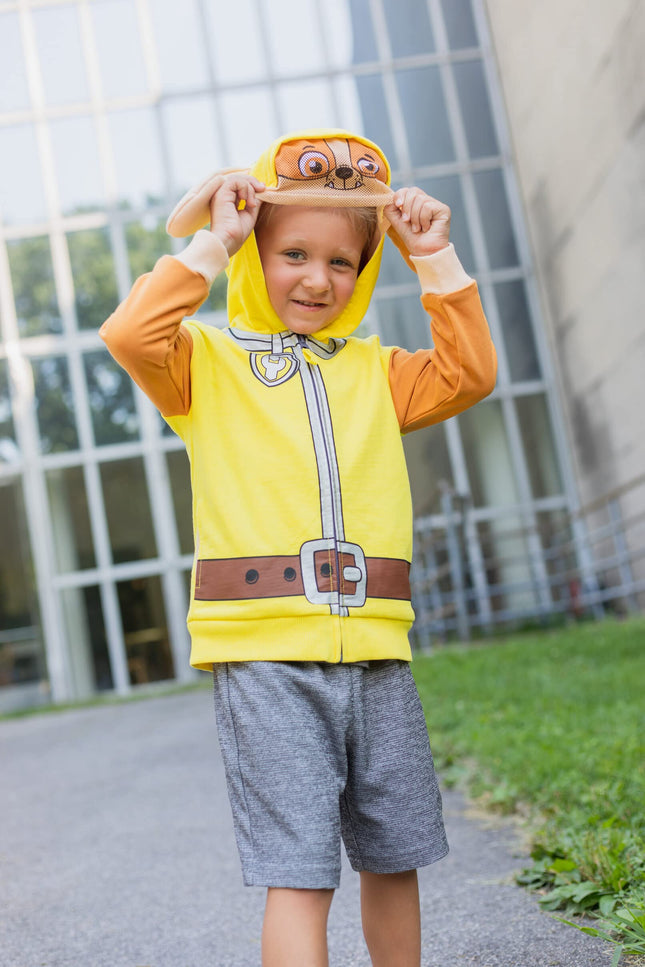 Paw Patrol Rubble Toddler Boys Fleece Cosplay Zip-Up Hoodie 5T