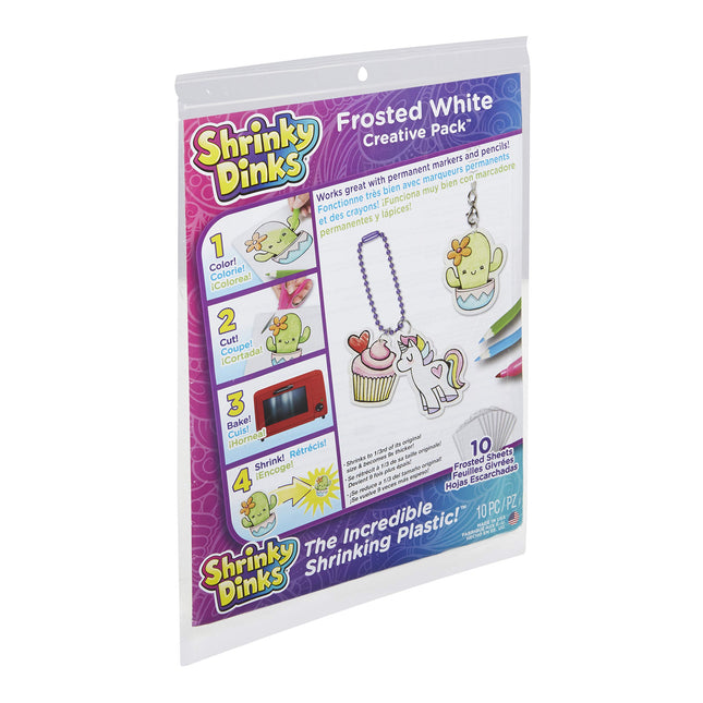 Shrinky Dinks Creative Pack 10 Sheets Frosted Whit