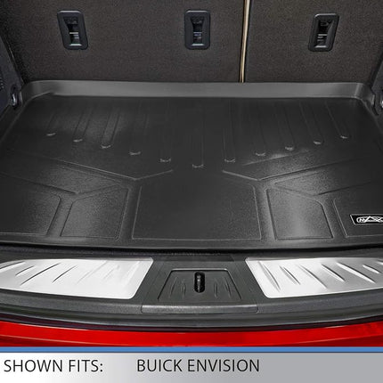 SMARTLINER Alfombrillas de Piso Ajuste Personalizado 2 Filas y Juego de Forro de Carga Negro para Buick Envision 2016-2019