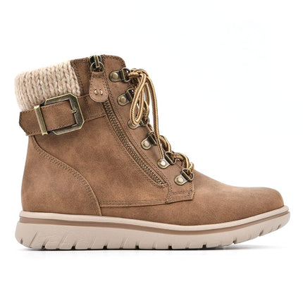 CLIFFS BY WHITE MOUNTAIN Women's Hearty Boot, Tan/Fabric/Sweater, 7.5 UK