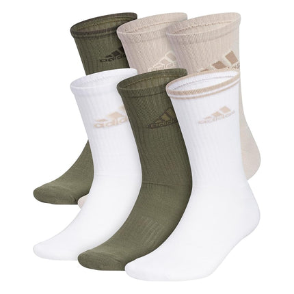 adidas Men's Athletic Cushioned Crew Socks (6 Pair