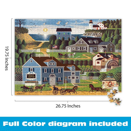 Buffalo Games - Charles Wysocki - Sunset Bay - 1000 Piece Jigsaw Puzzle for Adults Challenging Puzzle Perfect for Game Nights - Finished Puzzle Size is 26.75 x 19.75