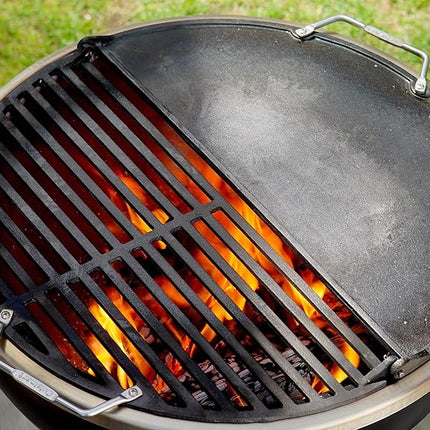 Cuisinart CHA-830 Cleanburn Fire Pit Griddle & Grill 2-in-1 Cooking Top, Pre-Seasoned Cast Iron