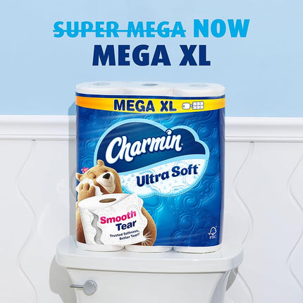 Charmin Ultra Soft Toilet Paper 6 Mega Rolls = 24 Regular Rolls
