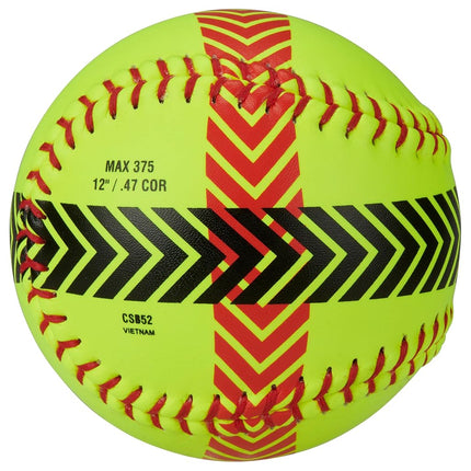 Champro Striped Training Softball Set (Optic Yellow, 12-Inch)