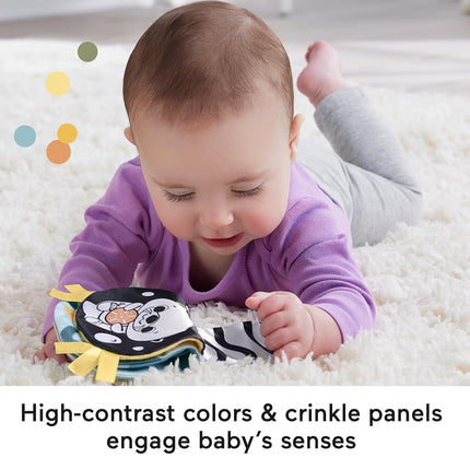 Fisher-Price Baby Toy 2-in-1 Rockin’ Tummy Time Otter Plush Sensory Activity with Soft Book for Newborn Play Ages 0+ Months, HXG96