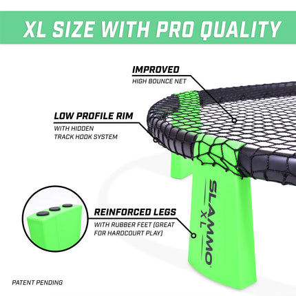 GoSports Slammo XL Juego de Red Gigante de 48 Pulgadas Ideal para Principiantes, Jugadores Jóvenes o Juego en Grupo
