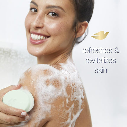 Pain de beauté Dove Soin Hydratant Concombre et Thé Vert Pour une peau plus douce Plus hydratant qu'un savon 106 g, 14 pains