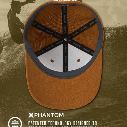 Gorra de béisbol ajustada Hurley de hombre - Phantom Flexfit, Mantra Orange, Pequeña-Mediana