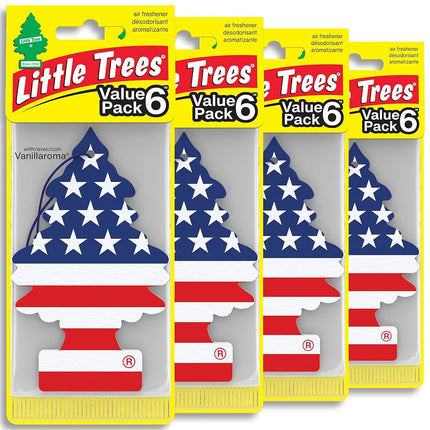 24 Pack Car Freshner 10945 Little Trees Air Freshener Vanilla Pride Scent - Single Tree per Package