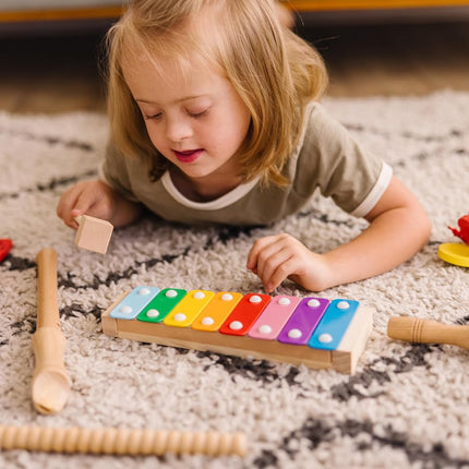 Melissa & Doug Deluxe Band Set with Wooden Musical Instruments & Storage Case (Frustration-Free Packaging)