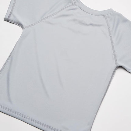 Kanu Surf Boys' Toddler Short Sleeve UPF 50+ Rashguard Swim Shirt, Solid Grey, 2T