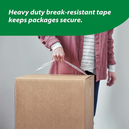 Duck Brand HD Clear Heavy Duty Packing Tape Refill for Moving, Shipping and Mailing, 3" Core, Clear, 1.88" x 54.6 yd, 12 Rolls (287733)
