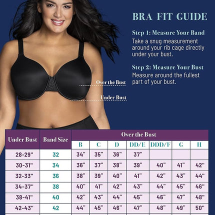 Sujetador con aros Vanity Fair Women's Beauty Back de copa completa, cierre delantero, blanco, 36DD