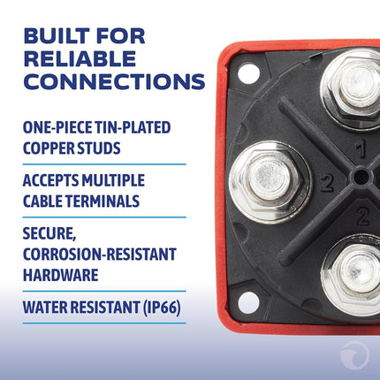 Blue Sea Systems 6011 m-Series Battery Switch Dual Circuit Plus, Red