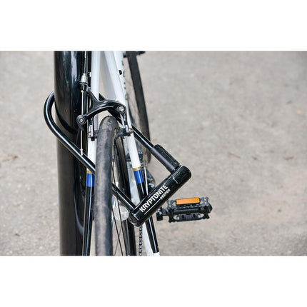 Kryptonite Keeper Bike U-Lock, Anti-Theft Security Bicycle U Lock, 12mm Steel Shackle with Mounting Bracket and Keys, High Security Lock for Bicycles Scooters,Black