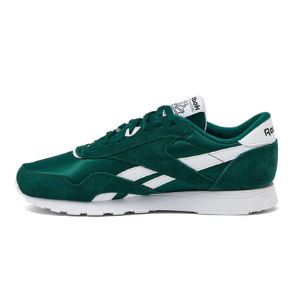 Reebok Men's Classic Nylon Sneaker, Collegiate Green/Collegiate Green/White, 2 UK