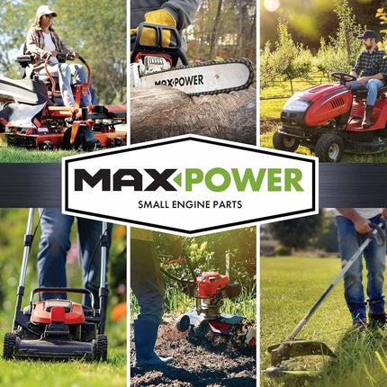 MaxPower 561812XB Set of 3, 3-N-1 Commercial Mulching Blades for 48 in. Cut John Deere Mowers, Replaces OEM no. GX21784, GX21786, Black