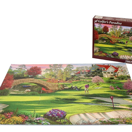 Vermont Christmas Company Golfer's Paradise Jigsaw Puzzle 1000 Piece