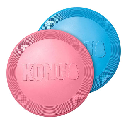 KONG - Puppy Flyer - Teething Rubber, Flying Disc Dog Toy (Assorted Colours) - for Small Puppies