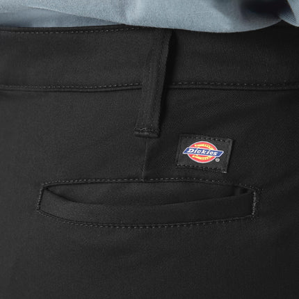 Dickies Womens Super Flex Twill Pant - Skinny, Black, 32