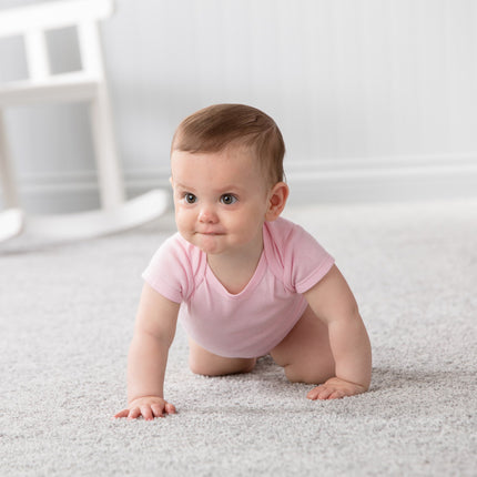 Gerber - Paquete de 5 bodys de una pieza para bebés, color rosa, de 3 a 6 meses