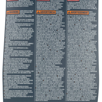 Bosch Parts 1619P05936 Warning Label/Danger