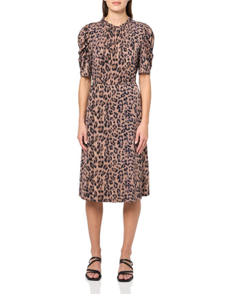 Adrianna Papell Women's Ruffle Neck Short Sleeve D